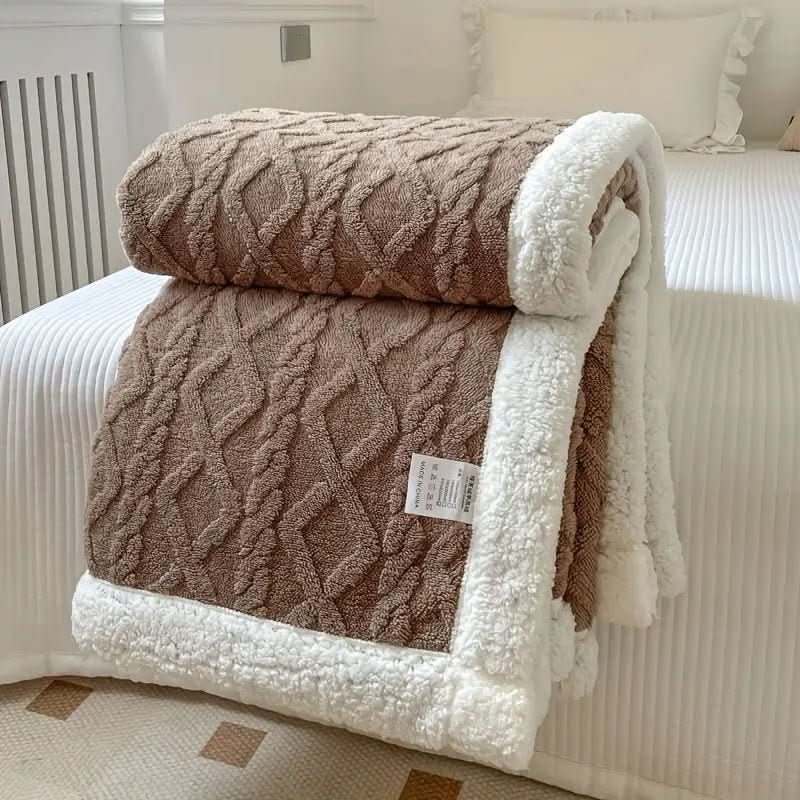 Cozy Sherpa Blanket - LuxeNest Essentials