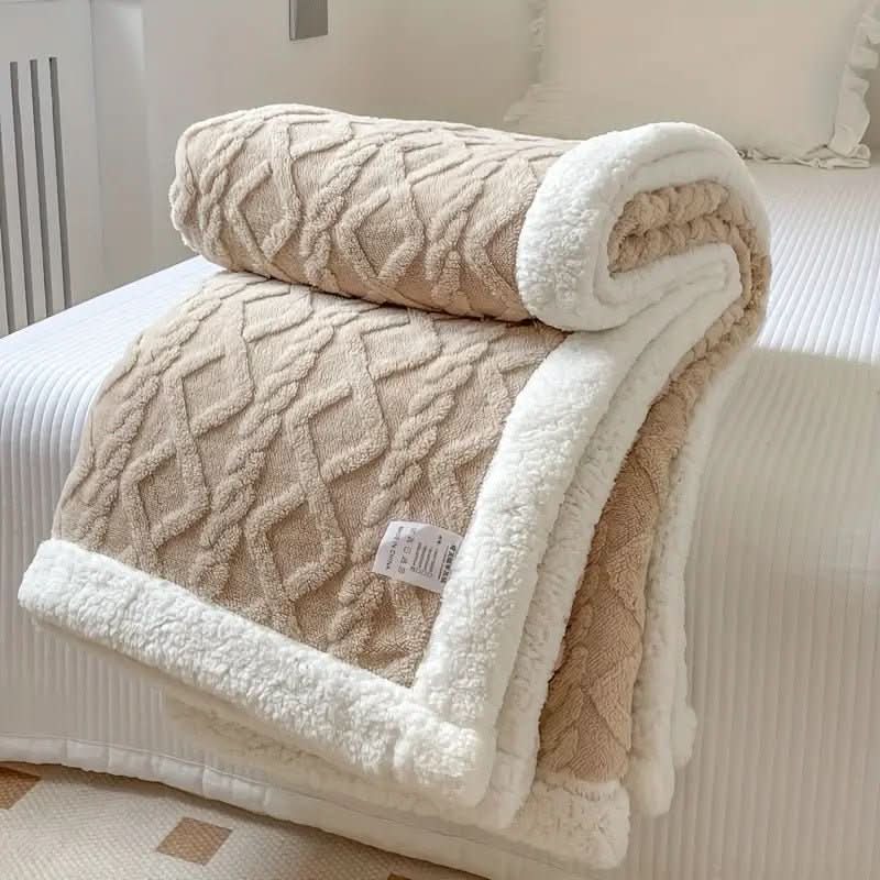 Cozy Sherpa Blanket - LuxeNest Essentials
