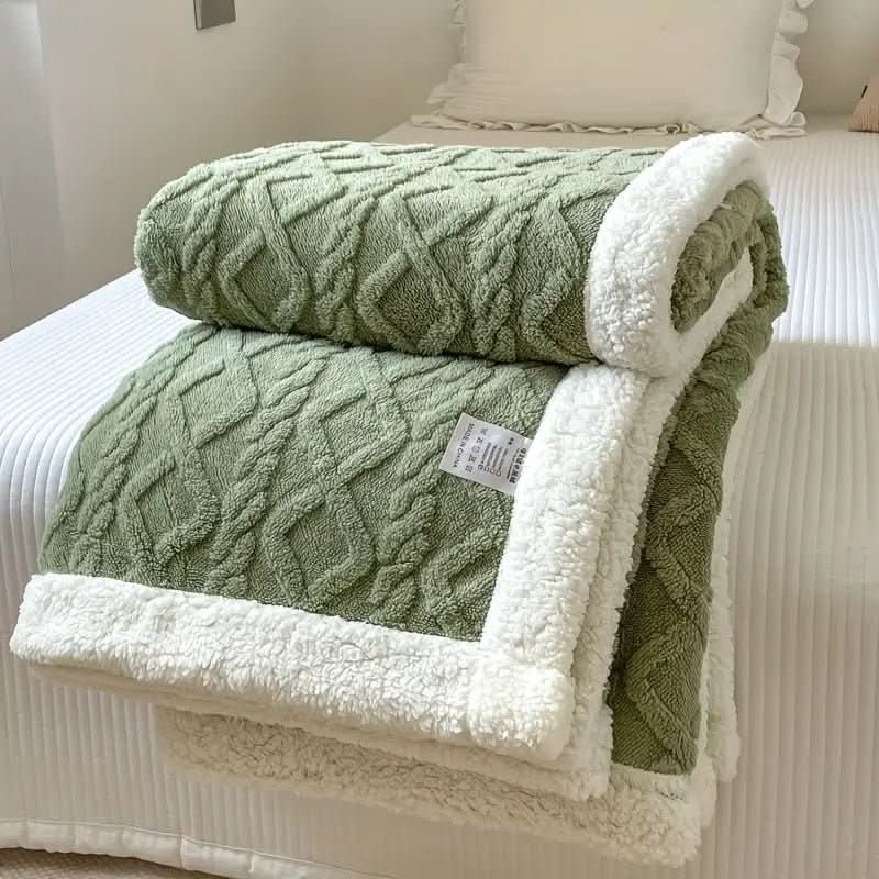 Cozy Sherpa Blanket - LuxeNest Essentials