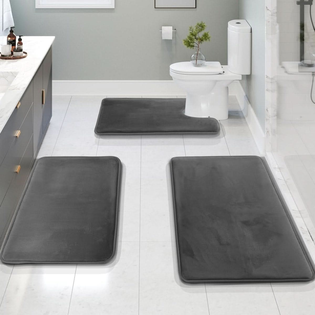 Memory Foam Bath Mat Set - LuxeNest Essentials