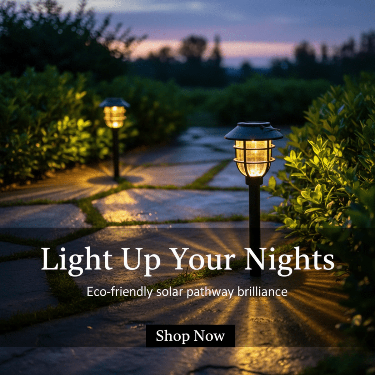 Solar Garden Path Lights - LuminaGlow LED Outdoor Lighting