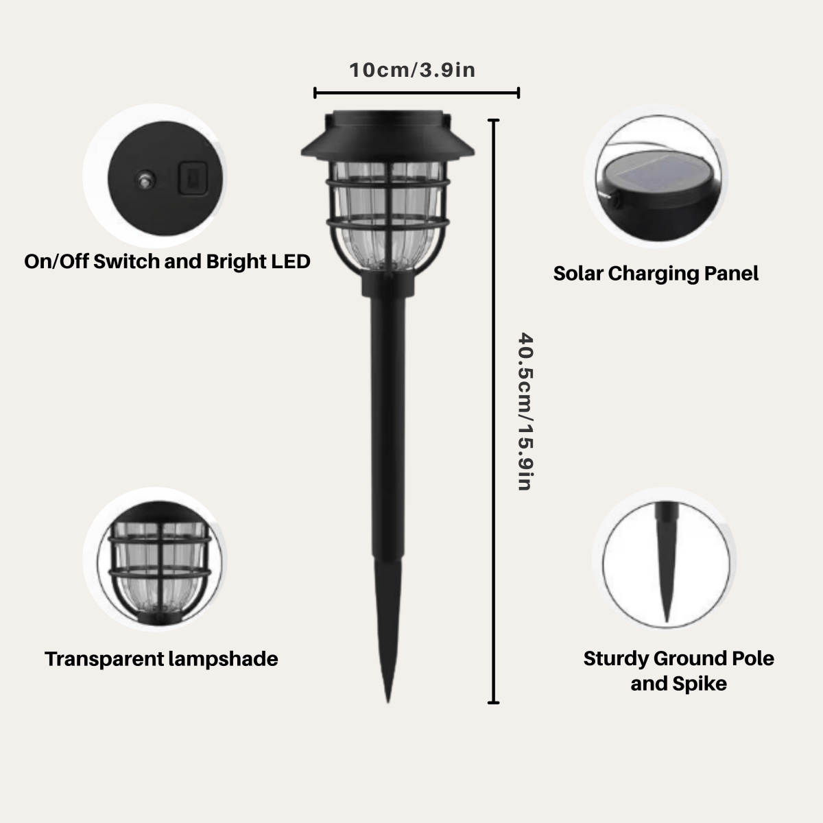 Solar Garden Path Lights - LuminaGlow LED Outdoor Lighting