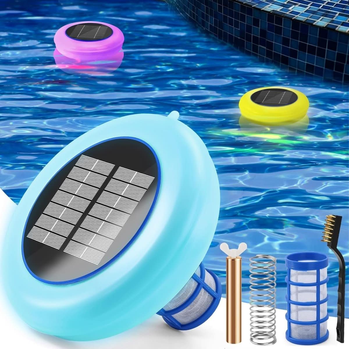 Ionizer Pool Light - AquaGlow Solar Pool Enhancer