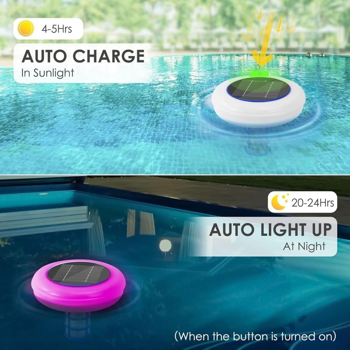 Ionizer Pool Light - AquaGlow Solar Pool Enhancer