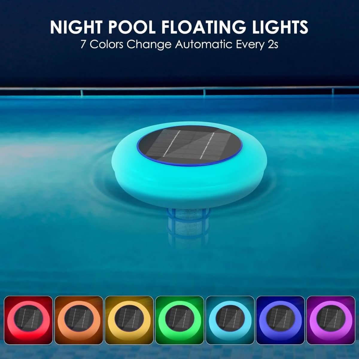 Ionizer Pool Light - AquaGlow Solar Pool Enhancer