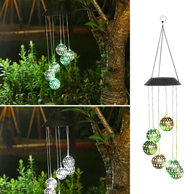 Solar Wind Chime with LED Light - Lumina Garden Decor