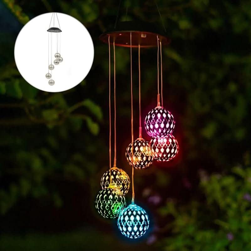 Solar Wind Chime with LED Light - Lumina Garden Decor