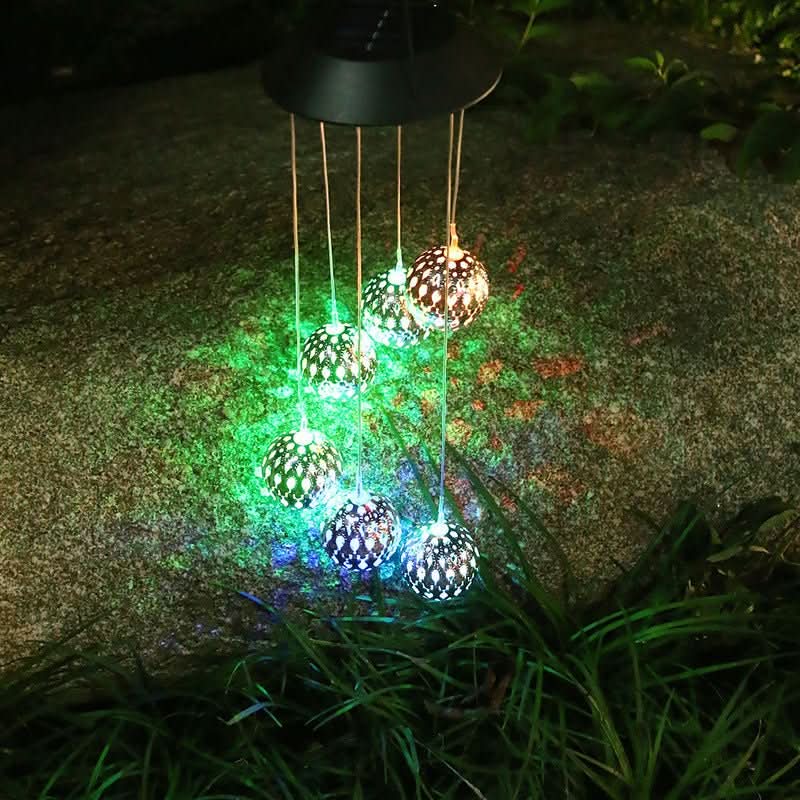 Solar Wind Chime with LED Light - Lumina Garden Decor