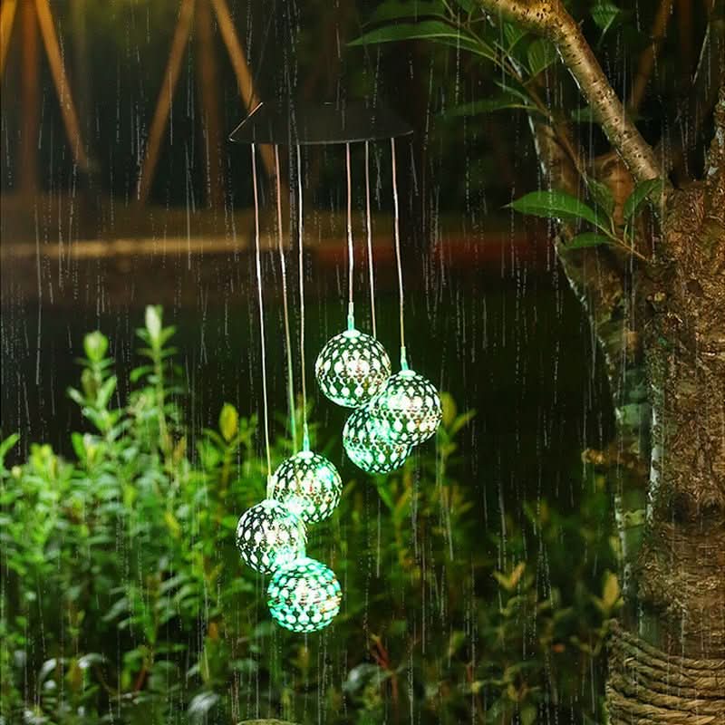 Solar Wind Chime with LED Light - Lumina Garden Decor