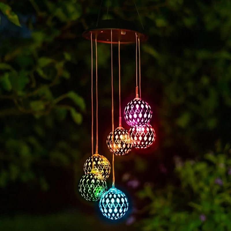 Solar Wind Chime with LED Light - Lumina Garden Decor