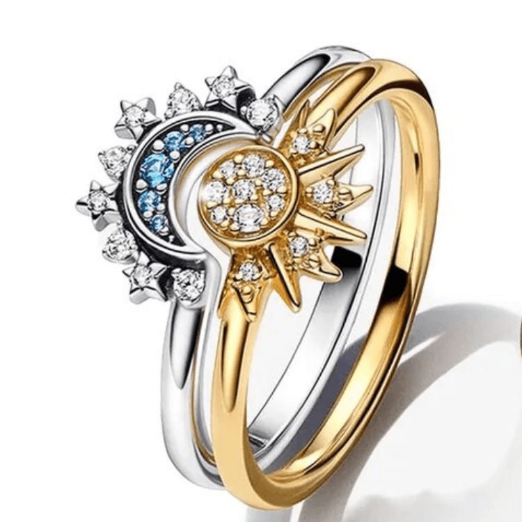 Celestial Silver Crystal Ring - Luminara Jewelry