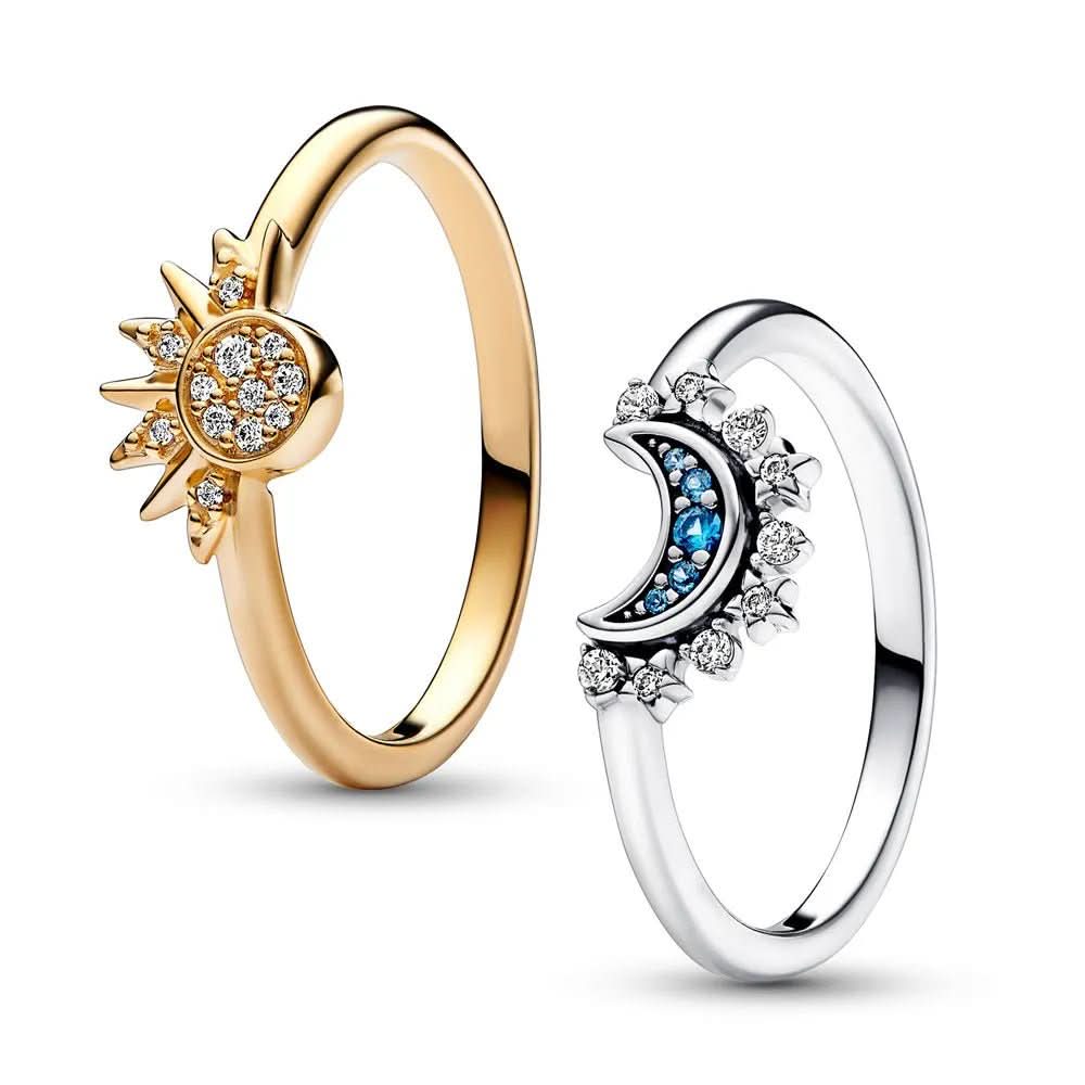 Celestial Silver Crystal Ring - Luminara Jewelry