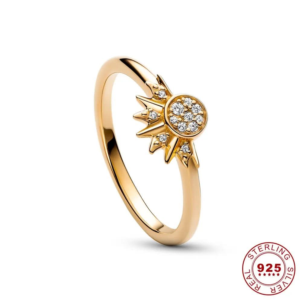 Celestial Silver Crystal Ring - Luminara Jewelry