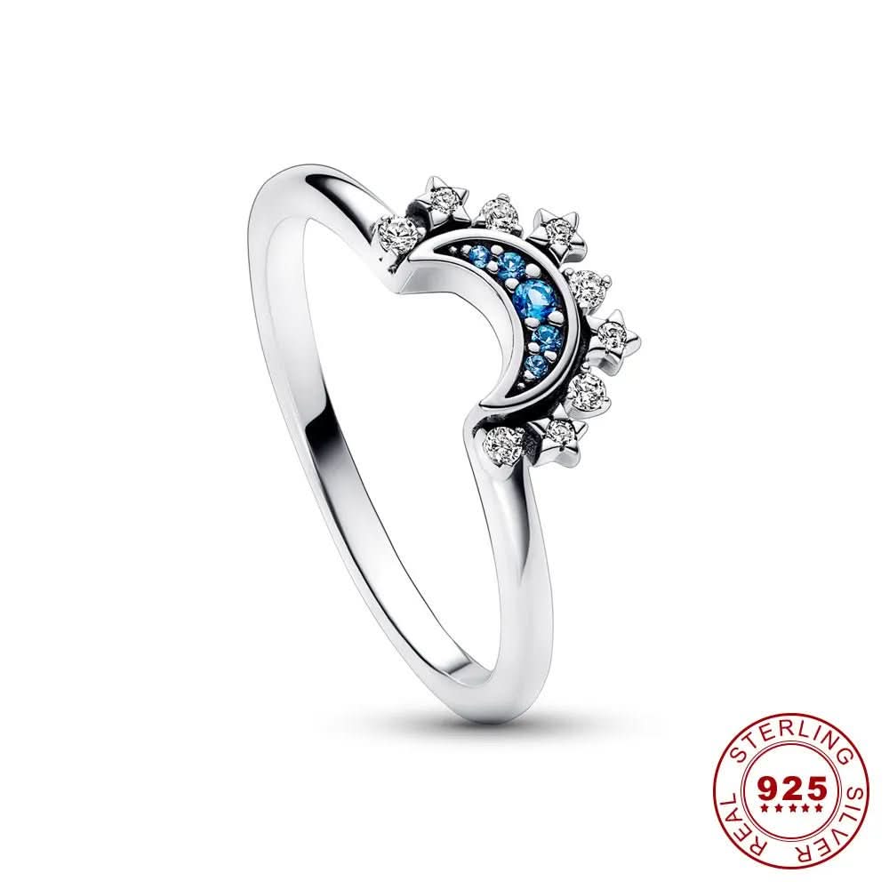 Celestial Silver Crystal Ring - Luminara Jewelry