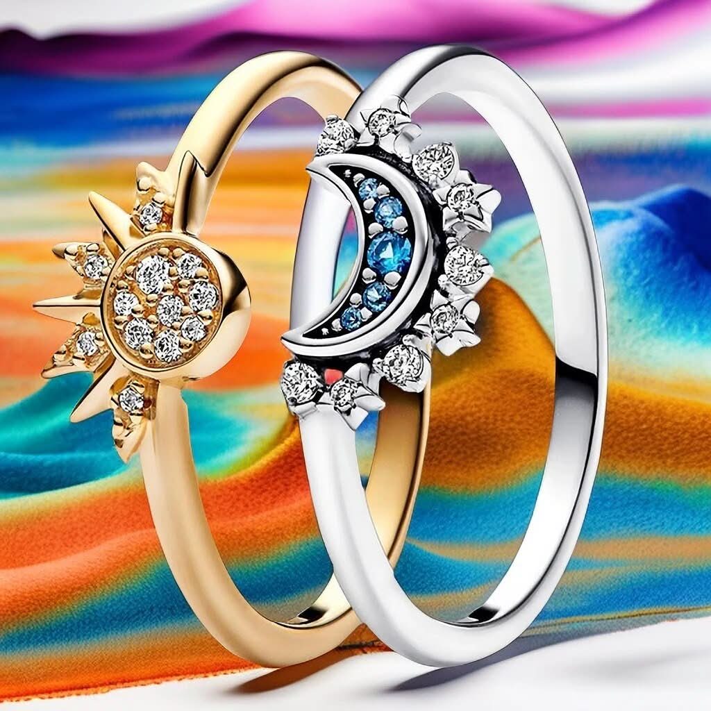 Celestial Silver Crystal Ring - Luminara Jewelry
