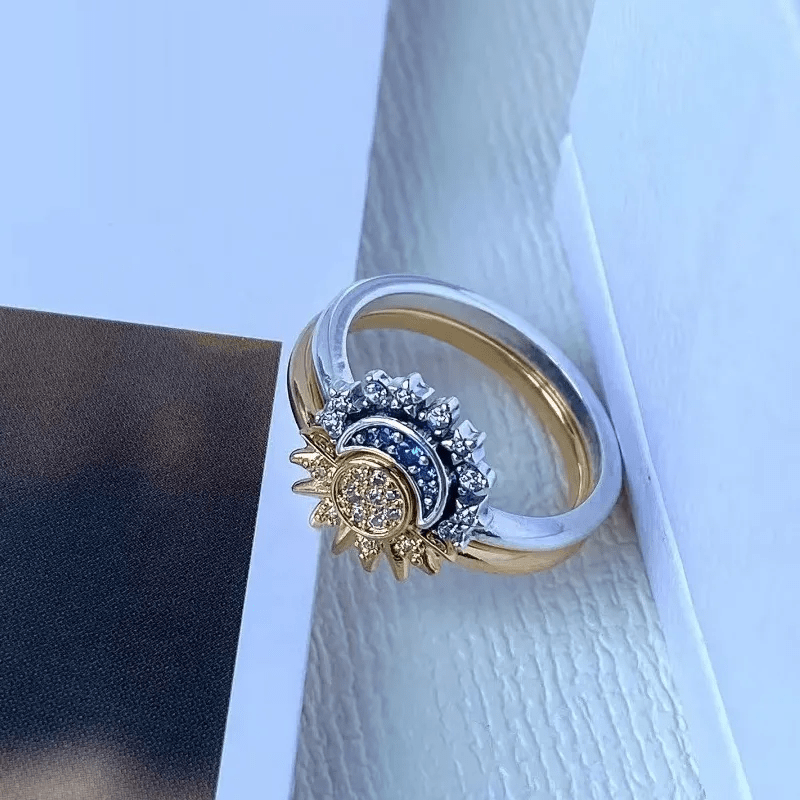 Celestial Silver Crystal Ring - Luminara Jewelry