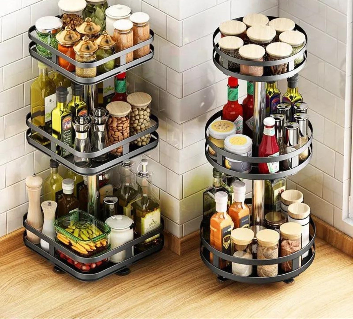 Rotating Storage Rack - LuxeTwist 360° Organizer