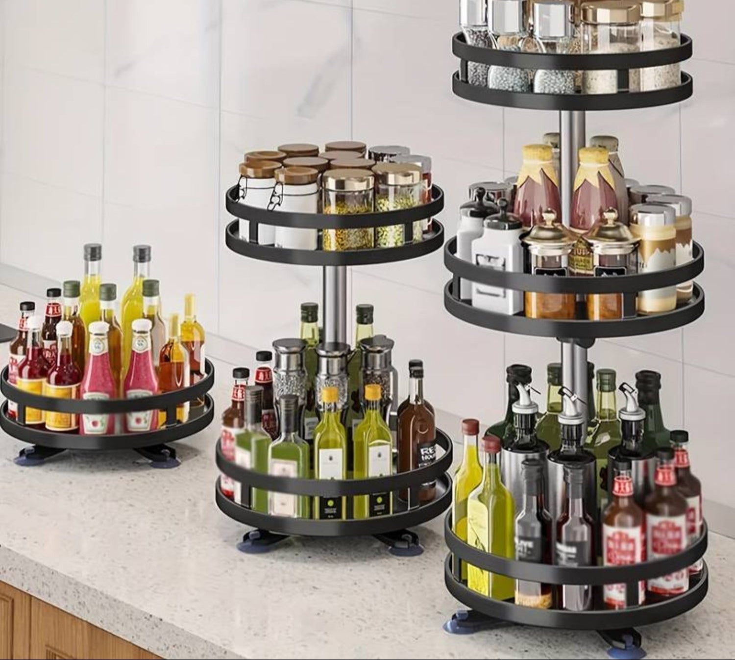 Rotating Storage Rack - LuxeTwist 360° Organizer