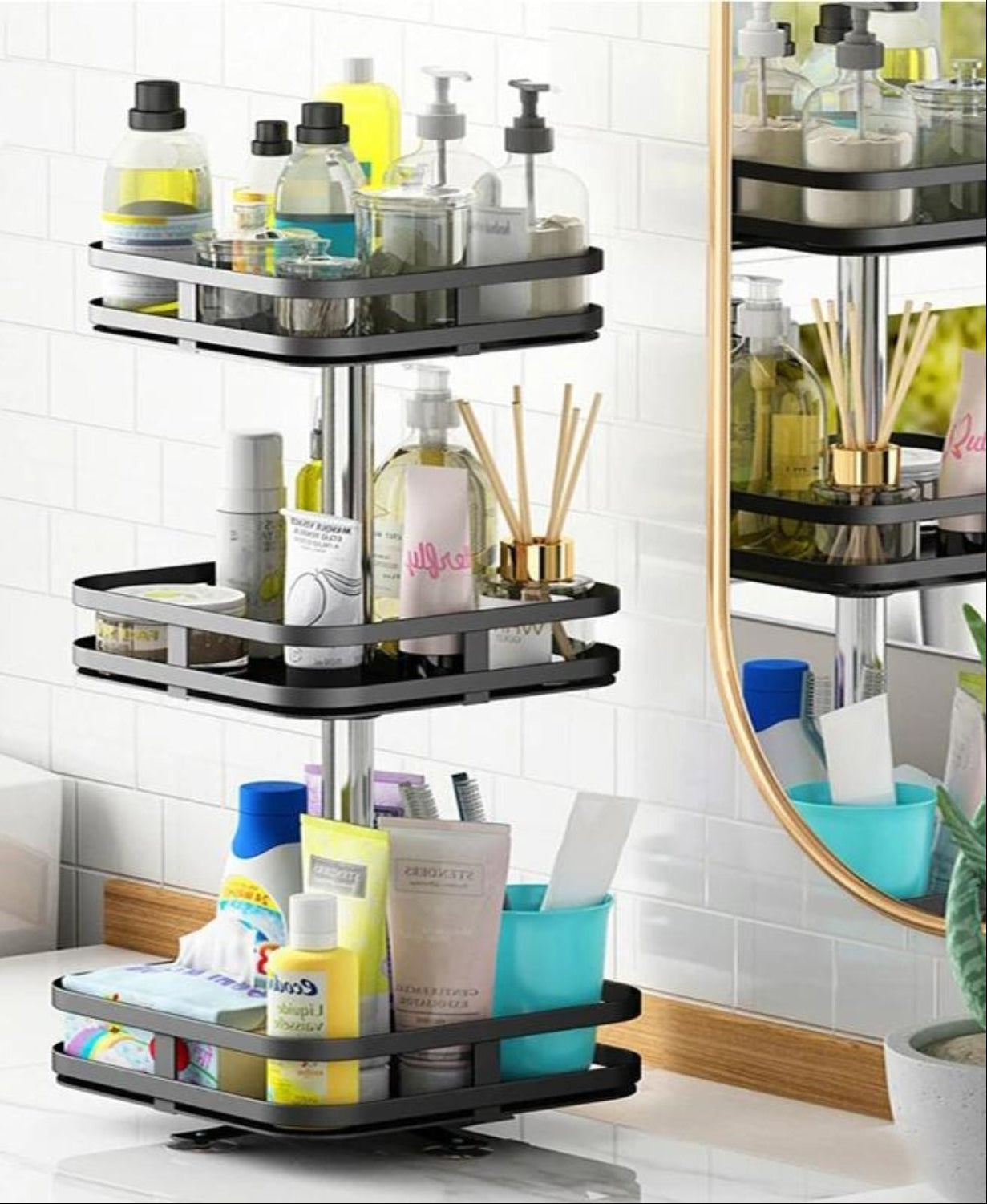 Rotating Storage Rack - LuxeTwist 360° Organizer
