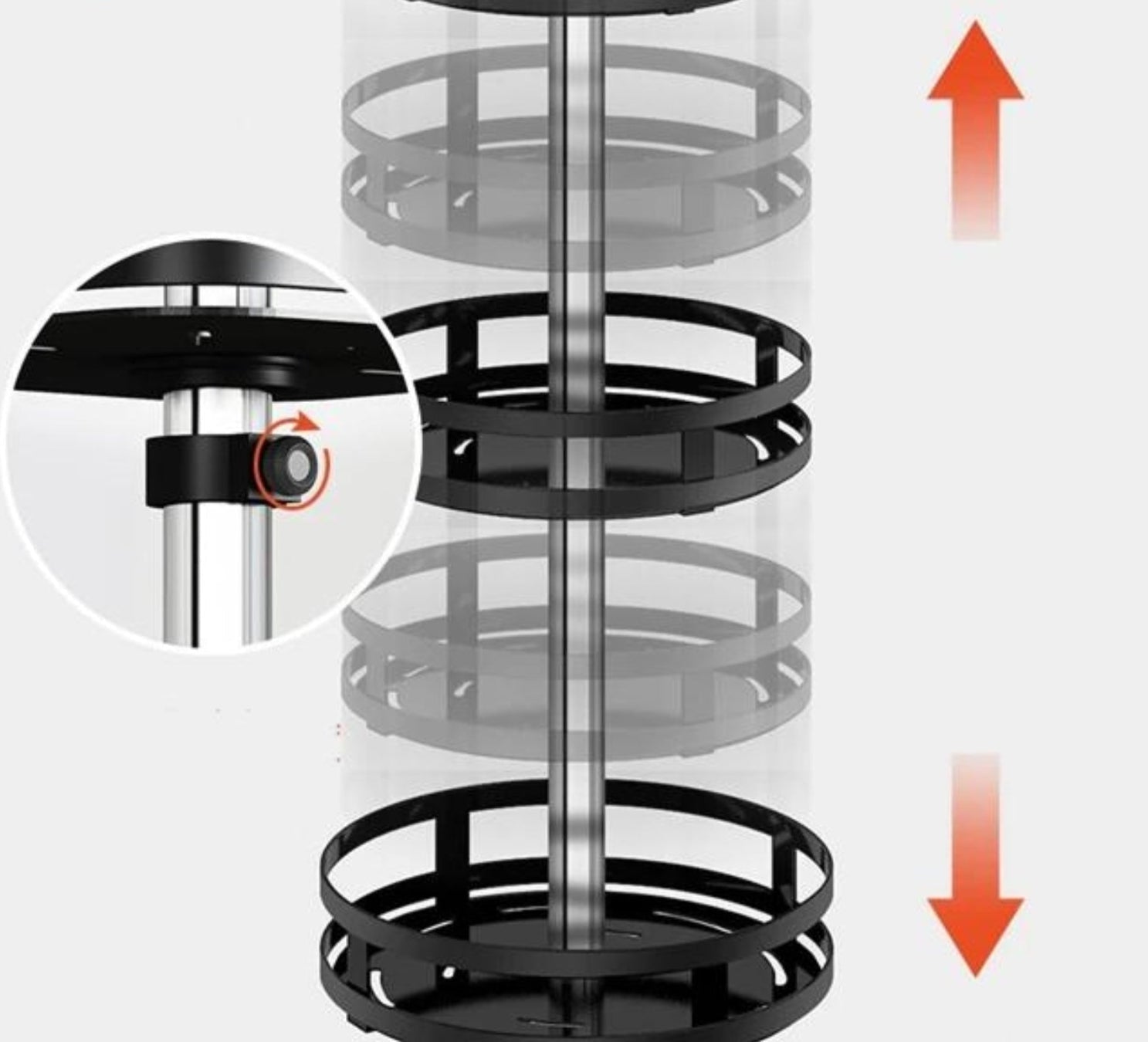 Rotating Storage Rack - LuxeTwist 360° Organizer