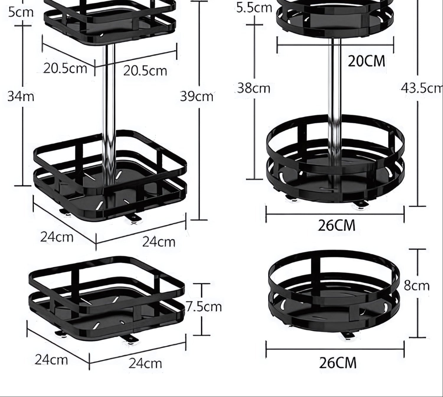 Rotating Storage Rack - LuxeTwist 360° Organizer