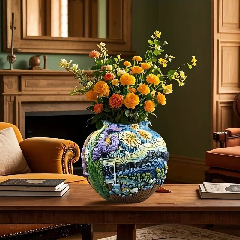 Artisan Resin Flower Vase - Florale by CasaDecor