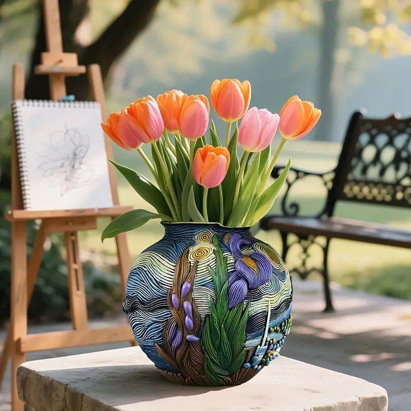 Artisan Resin Flower Vase - Florale by CasaDecor