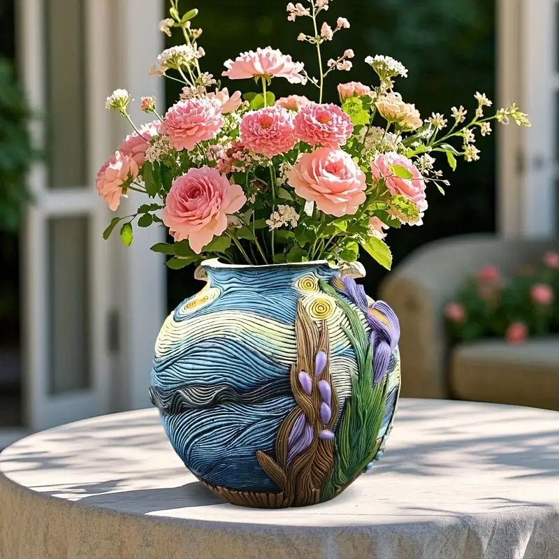 Artisan Resin Flower Vase - Florale by CasaDecor