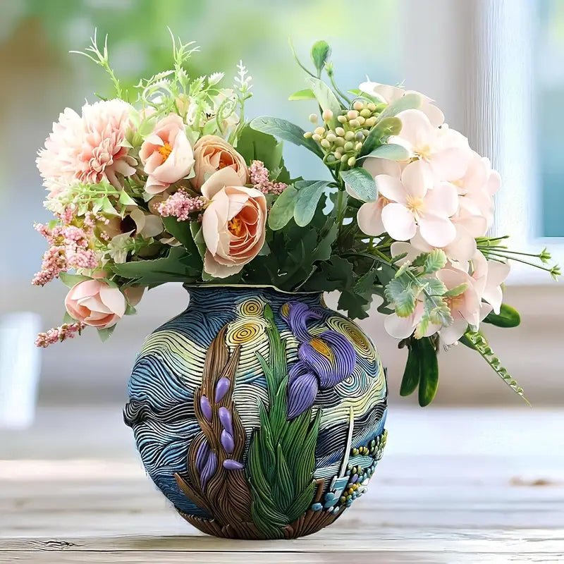 Artisan Resin Flower Vase - Florale by CasaDecor