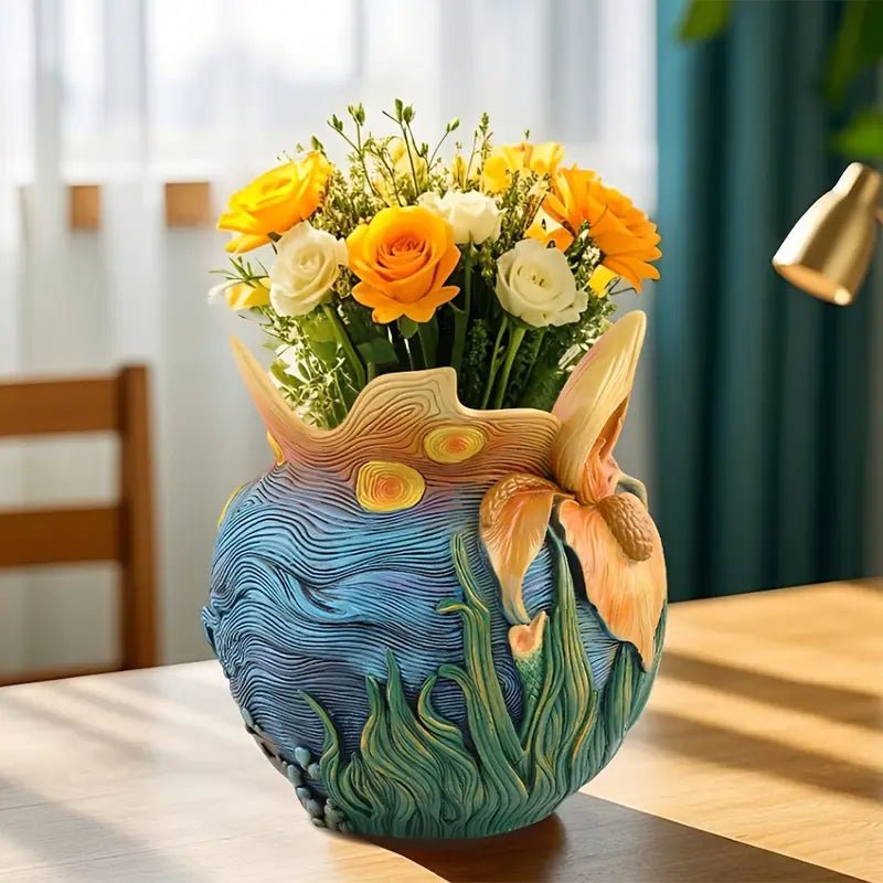 Artisan Resin Flower Vase - Florale by CasaDecor