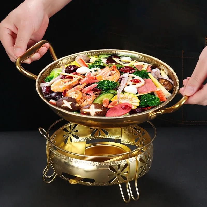 Hammered Stainless Steel Cooking Pot - CulinaryCraft