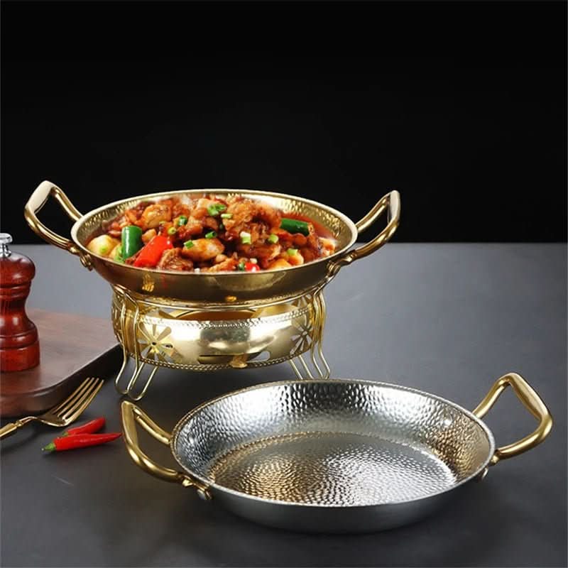 Hammered Stainless Steel Cooking Pot - CulinaryCraft