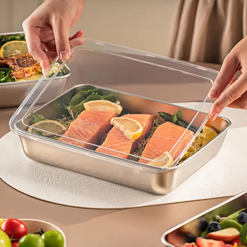 Stainless Steel Food Storage Set - FreshGuard™ 3-Piece Meal Prep