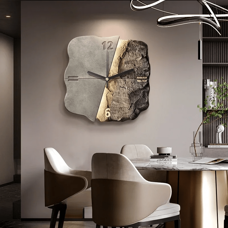 Sandstone Wall Clock - AuraCraft Modern Design