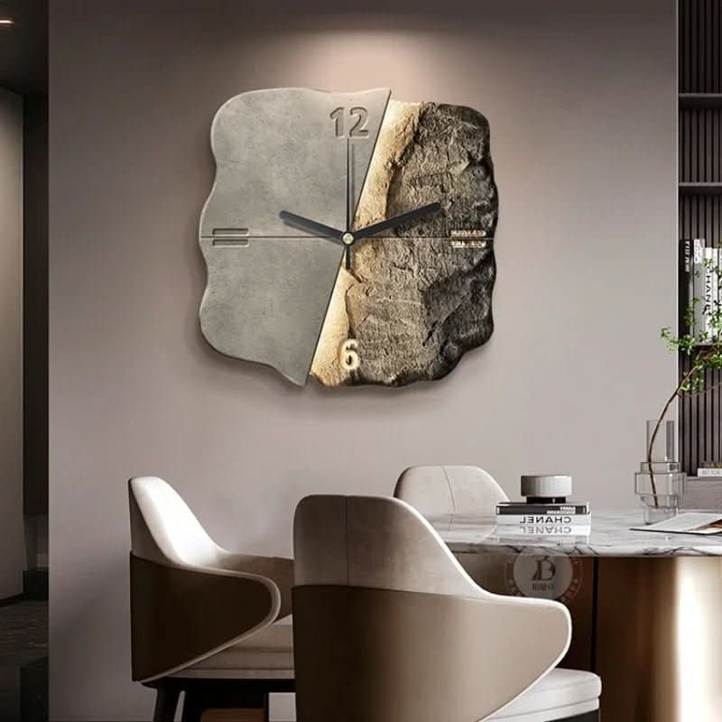 Sandstone Wall Clock - AuraCraft Modern Design