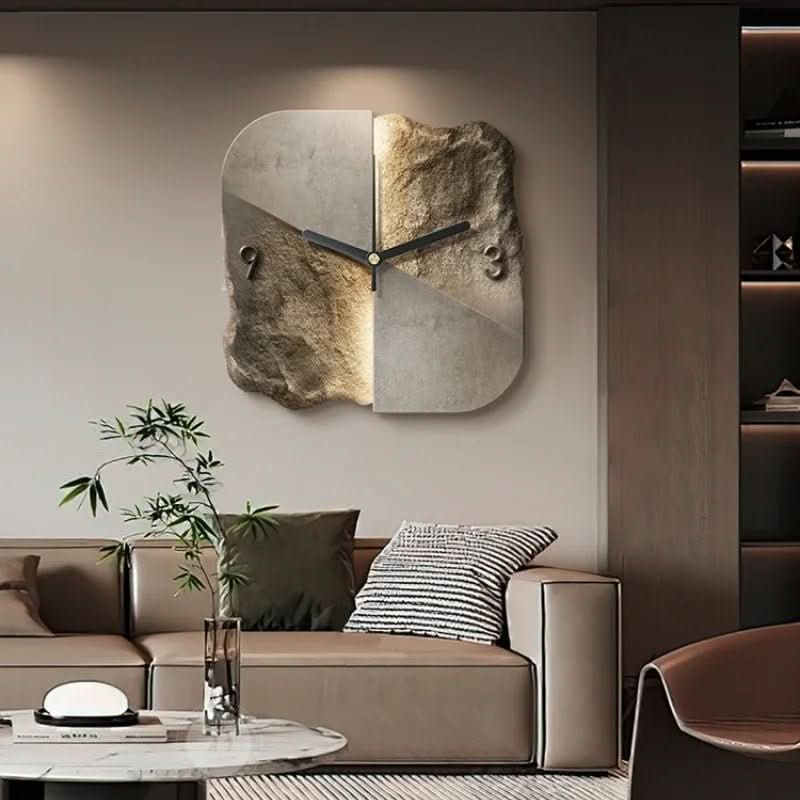 Sandstone Wall Clock - AuraCraft Modern Design