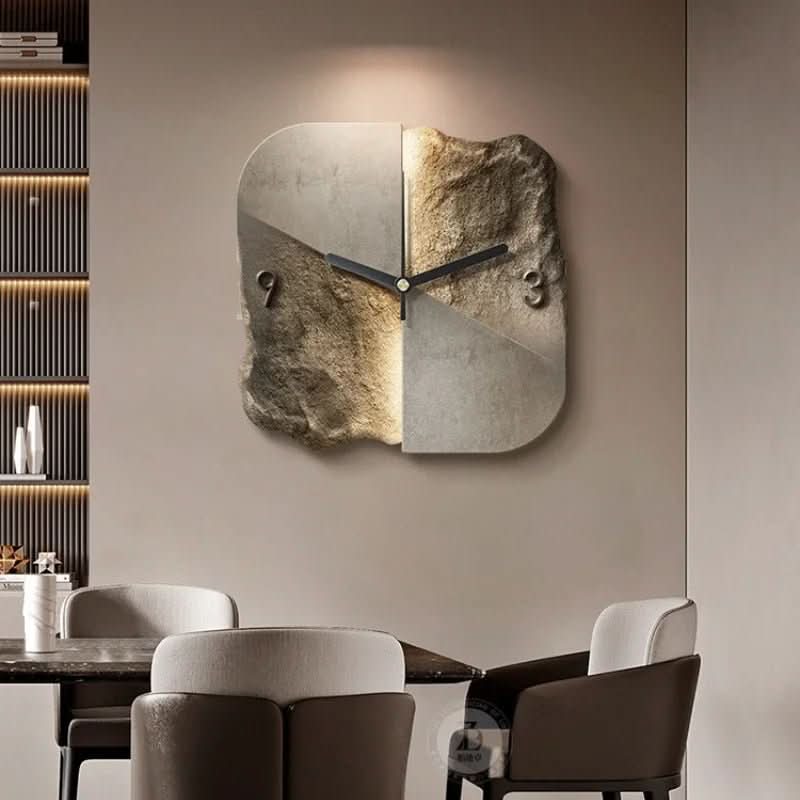 Sandstone Wall Clock - AuraCraft Modern Design
