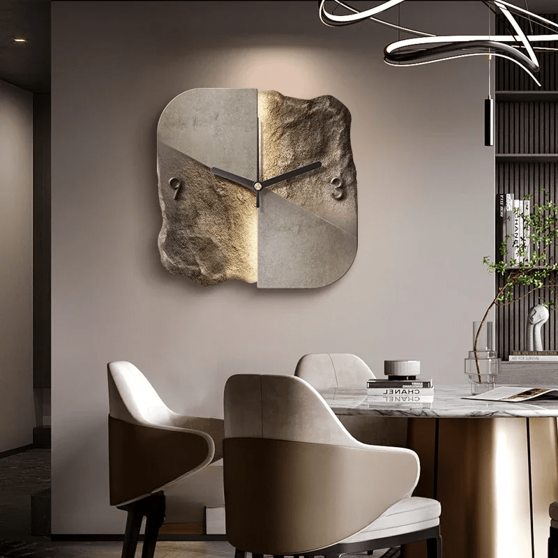 Sandstone Wall Clock - AuraCraft Modern Design