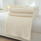 Cozy Stripe Fleece Blanket - LuxeNest