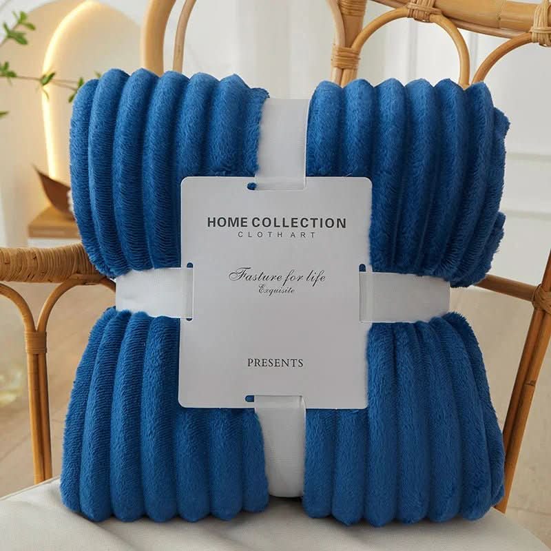 Cozy Stripe Fleece Blanket - LuxeNest