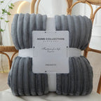 Cozy Stripe Fleece Blanket - LuxeNest