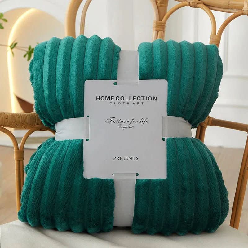 Cozy Stripe Fleece Blanket - LuxeNest