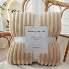Cozy Stripe Fleece Blanket - LuxeNest