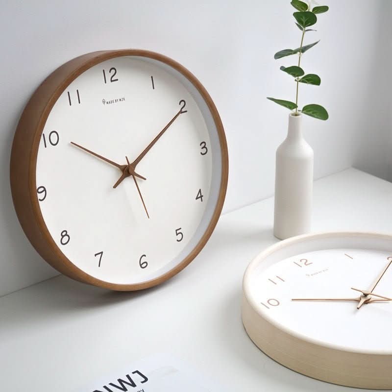 Timeless Analog Wooden Wall Clock - Oak & Co.