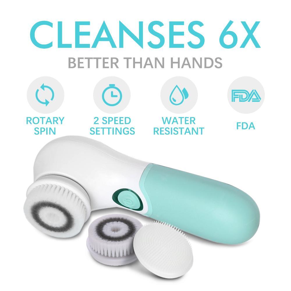 Deep Cleansing Facial Brush Set - LuxeGlow