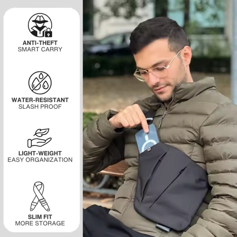 Anti-theft Crossbody Bag with RFID Protection - SecureCarry