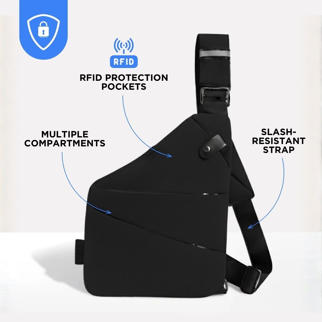 Anti-theft Crossbody Bag with RFID Protection - SecureCarry