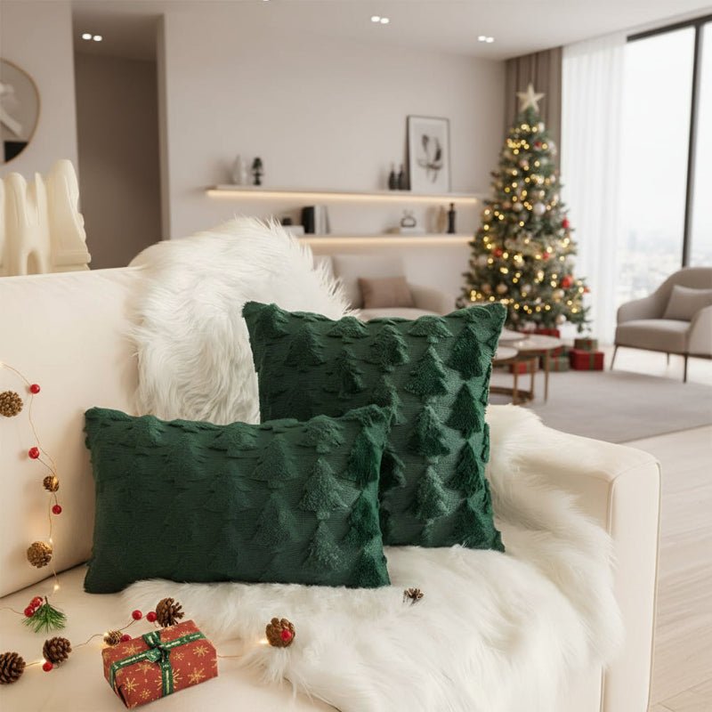 Cozy Christmas Tree Pillow Cover - LuxeNest