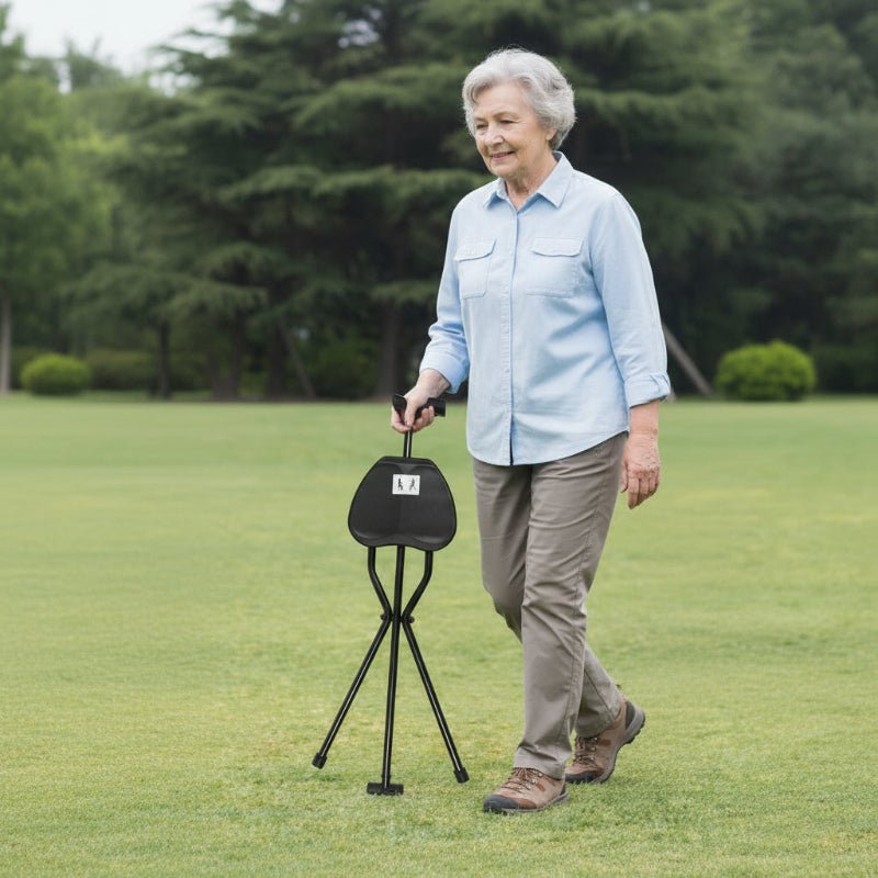 Travel Cane with Seat - Elevate Comfort