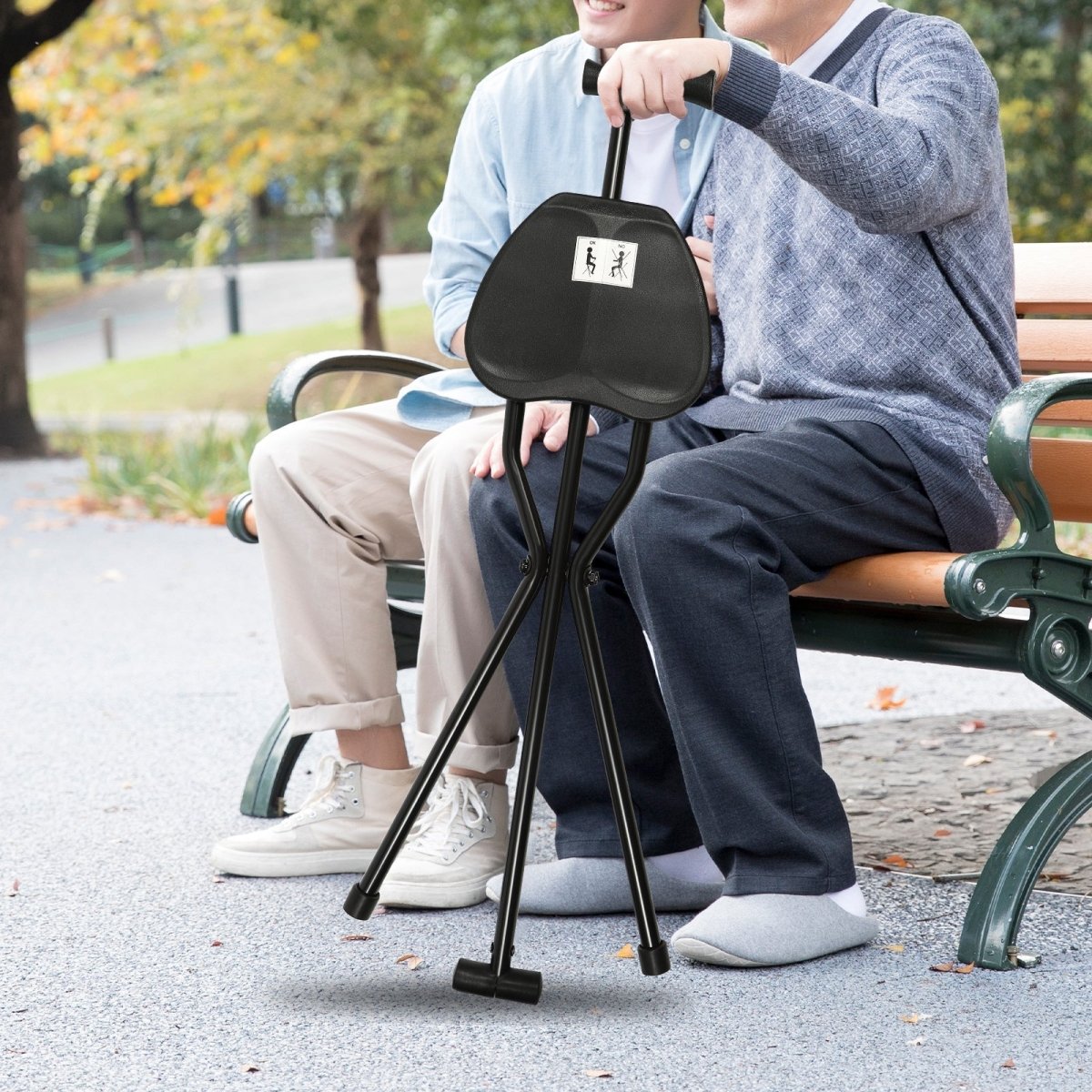 Travel Cane with Seat - Elevate Comfort